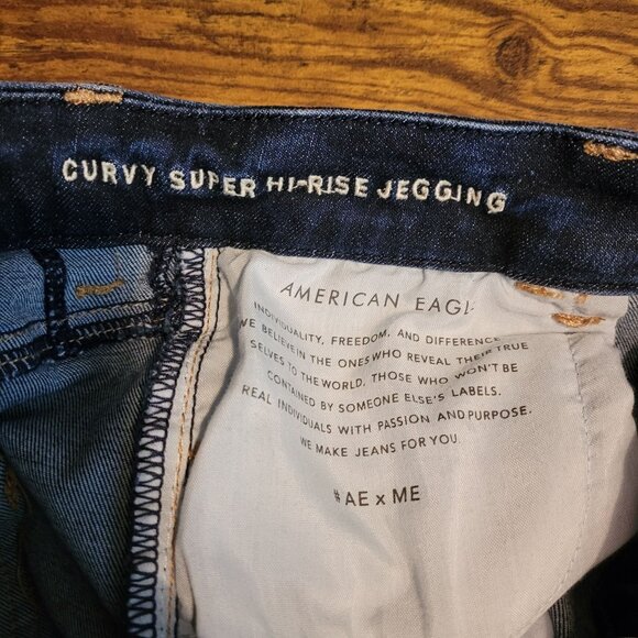 American Eagle Jeans 6 S Jegging Curvy Super Hi Rise Next Level Stretch Dark - Picture 5 of 11